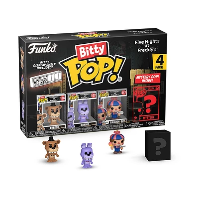 Funko Bitty POP! Five Nights at Freddy's 0.9-in Vinyl Figure Set 4-Pack (Freddy, Bonnie, Balloon Boy, Mystery Pop!)