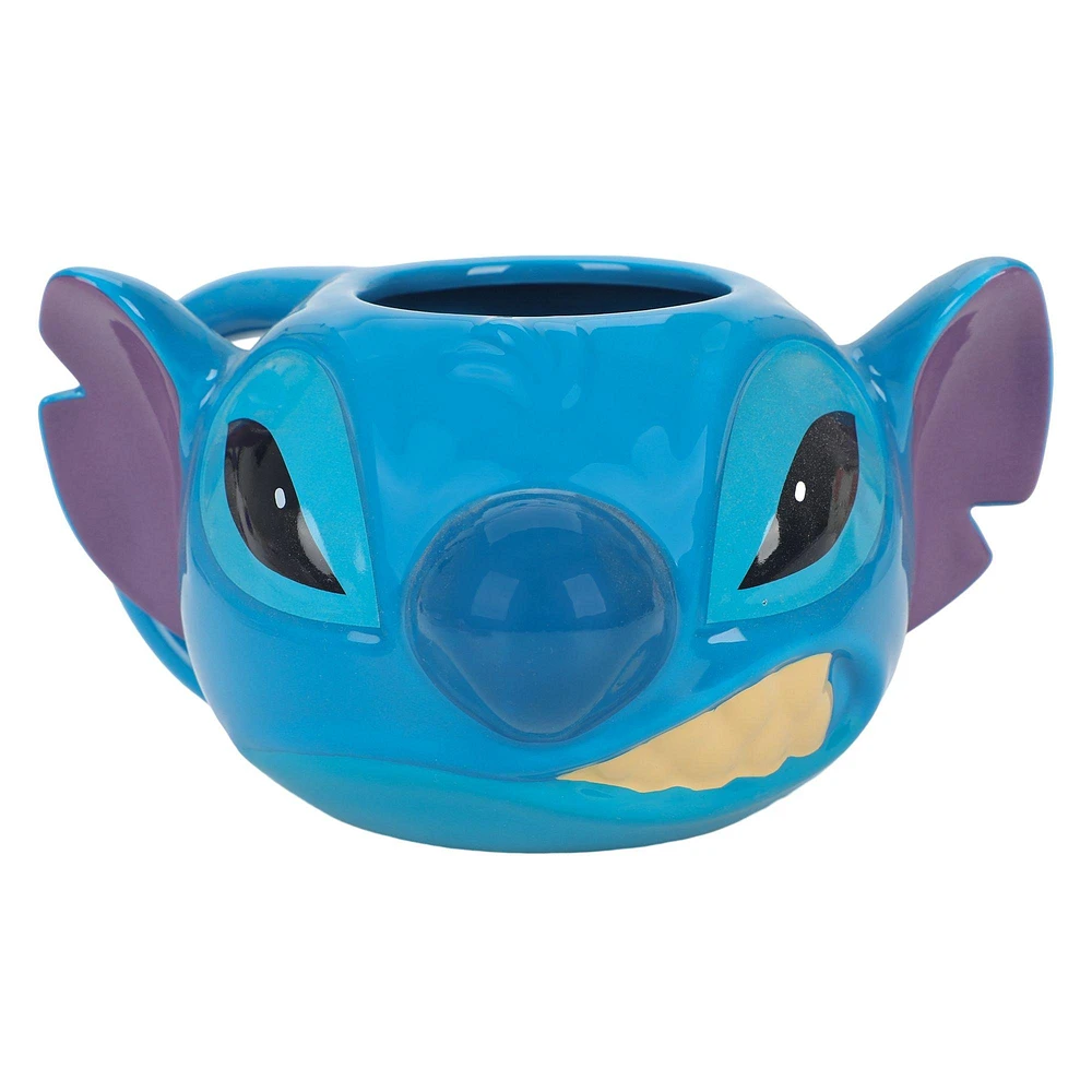 Stitch Grinning Face 16 oz Sculpted Ceramic Mug