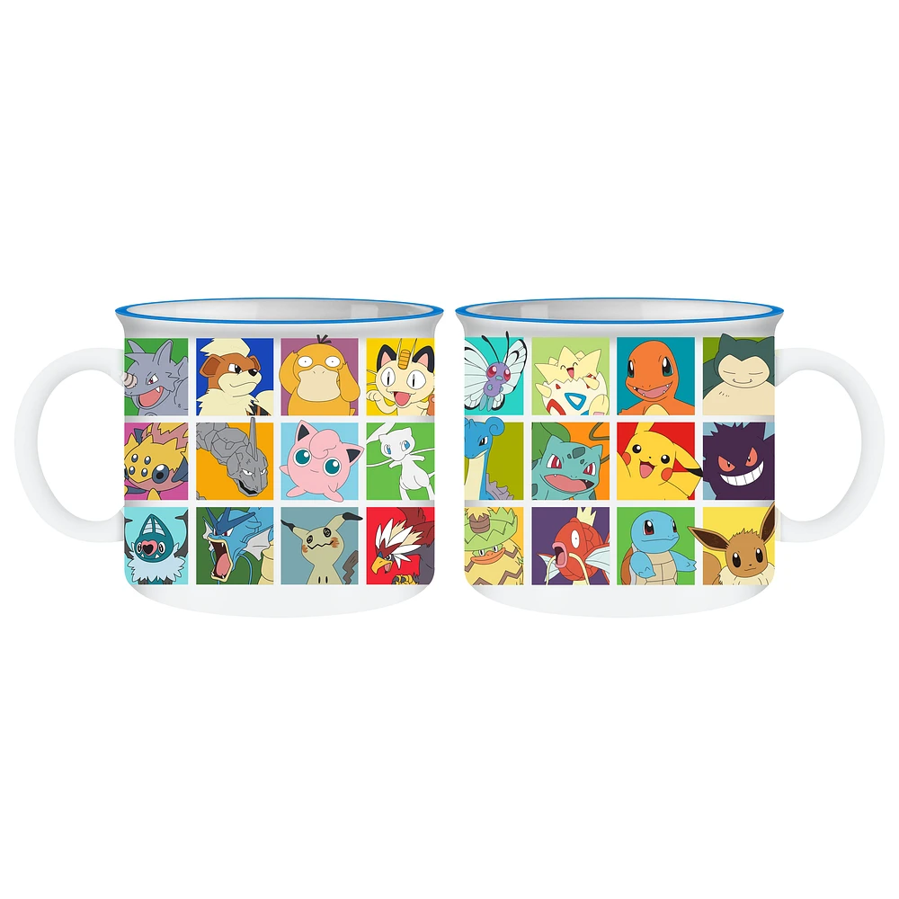 Pokemon Character Grid 20 oz Ceramic Camper Mug