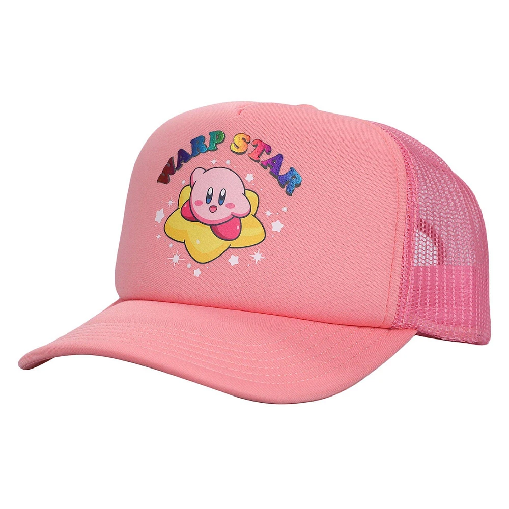 Kirby Warp Star Men's Pink Foam Trucker Snapback Hat