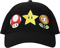 Super Mario Brothers Power-Ups Black Traditional Adjustable Hat