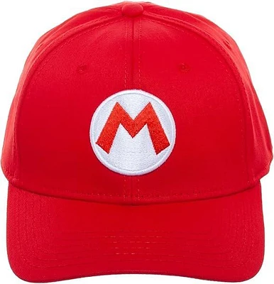 Mario Red Curved Snapback Hat