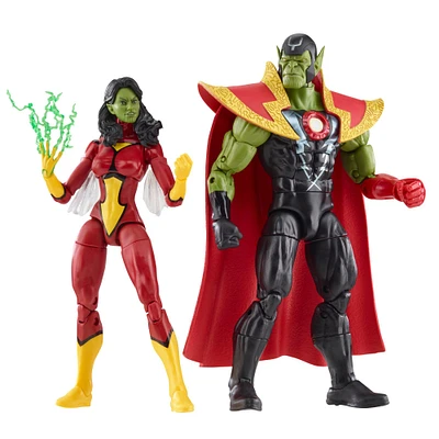 Hasbro Marvel Legends Series Marvel Avengers Beyond Earth's Mightiest Skrull Queen and Super-Skrull 6-in Action Figure Set 2-Pack