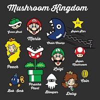 Super Mario Mushroom Kingdom Unisex Short Sleeve T-Shirt