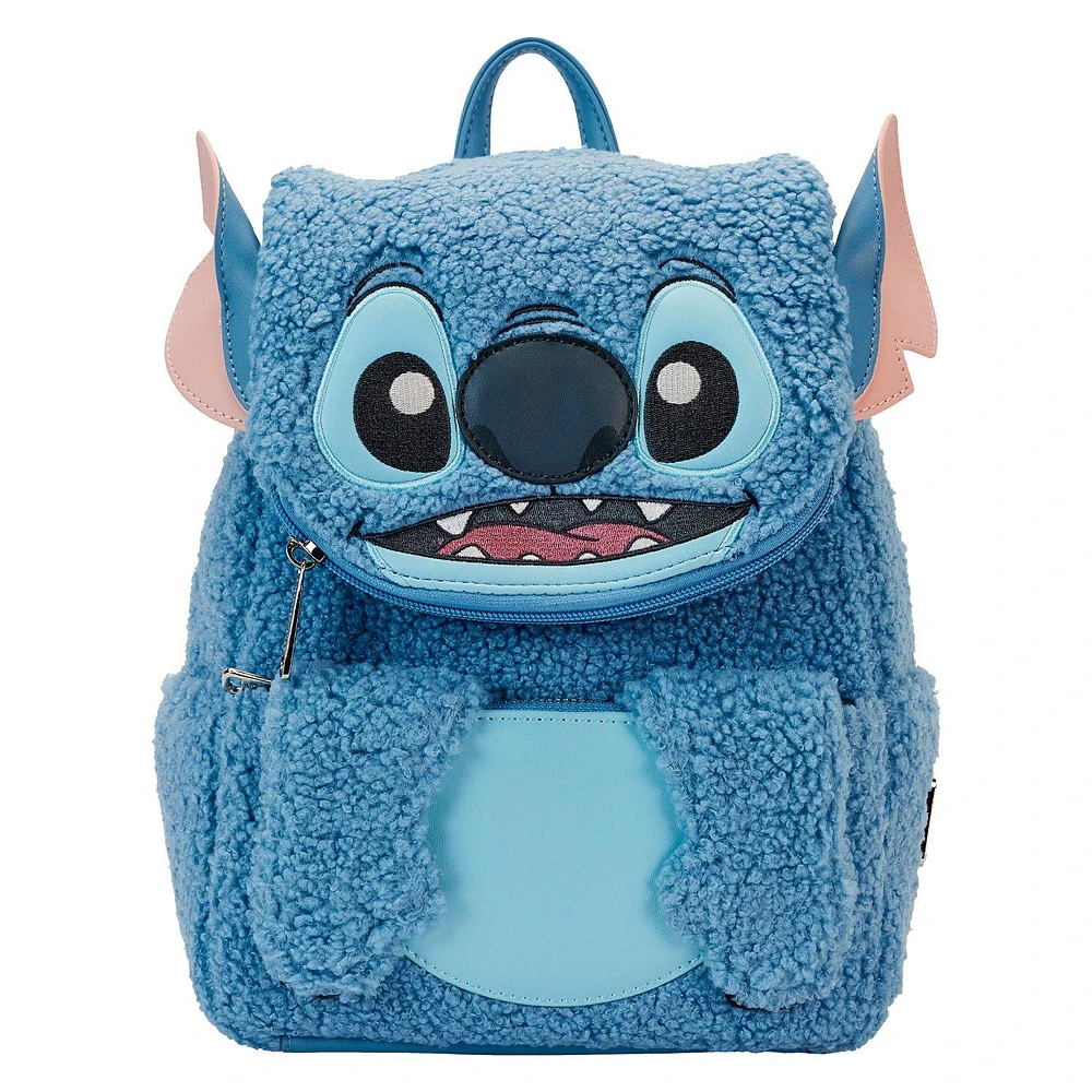 Loungefly Disney Lilo and Stitch - Stitch Plush Pocket Mini Backpack