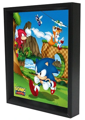 Sonic the Hedgehog 3D 10-in Shadow Box