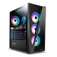 iBUYPOWER SlateHakoA5N36T01 Gaming Desktop PC AMD Ryzen 5 7600 16GB NVIDIA GeForce RTX 3060 Ti 1TB NVMe Windows 11 Home Advanced