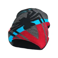 Marvel Spider-Man Multi Color Stripe with Woven Label Beanie