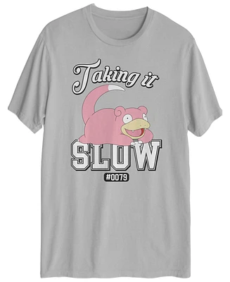 Pokemon Slowpoke Graphic Gray Unisex Short Sleeve T-Shirt