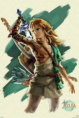 The Legend of Zelda: Tears of the Kingdom Link with Sword 24-in x 36-in Rolled Poster