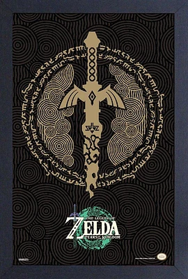 The Legend of Zelda: Tears of the Kingdom Master Sword Icon 11-in x 17-in Framed Wall Poster