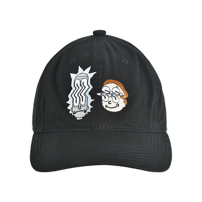 Rick and Morty Warped Faces Embroidered Baseball Hat