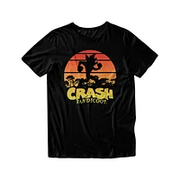 Crash Bandicoot Silhouette Unisex Black Cotton Crew Neck Short Sleeve T-Shirt