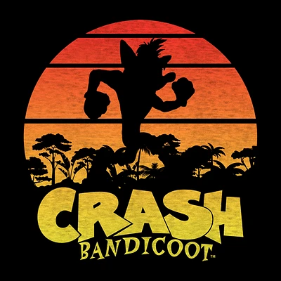 Crash Bandicoot Silhouette Unisex Black Cotton Crew Neck Short Sleeve T-Shirt