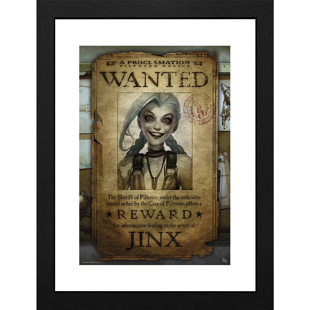 ABYstyle League of Legends Jink (Wanted) 12-in x 16-in Framed Print