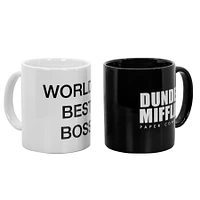 The Office Single Cup Coffee Maker Gift Set with 2 Mugs