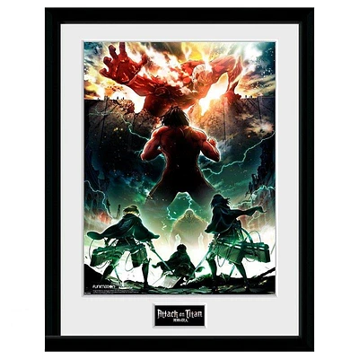 ABYstyle Attack on Titan - Season 2 Key Art 12-in x 16-in Framed Poster