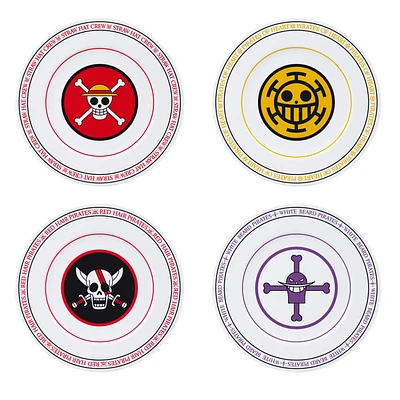 ABYstyle One Piece Pirate Emblems 4-Piece Plate Set