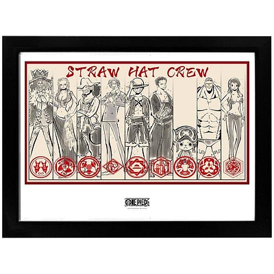 ABYstyle One Piece Straw Hat Crew 12-in x 16-in Artwork Framed Print