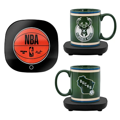 Milwaukee Bucks Logo Mug Warmer with Mug
