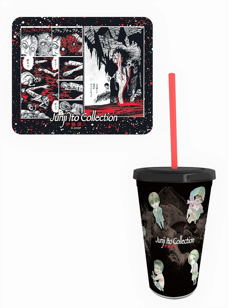 ABYstyle Junji Ito Mousepad and Tumbler with Straw Set