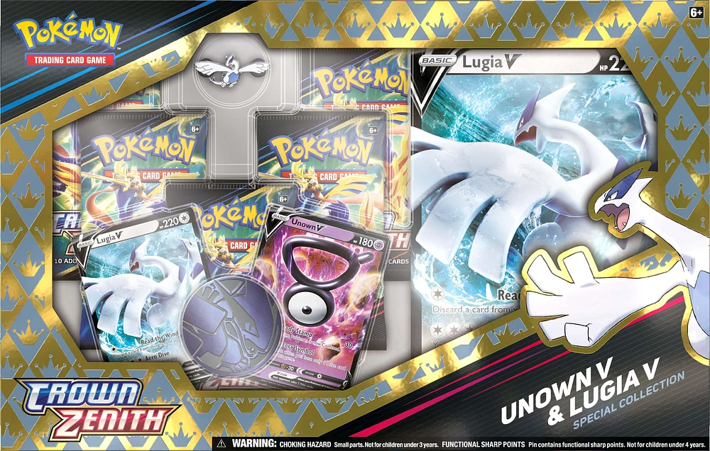 Pokemon Trading Card Game: Crown Zenith Unown V and Lugia V Special Collection - GameStop Exclusive