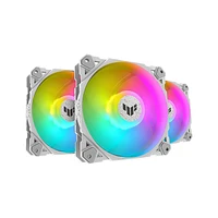 ASUS TUF Gaming TF120 ARGB 3 in 1 (3 Pack) White Edition Chassis Fan 3-Pin Customizable LEDs Blade, Advanced Fluid Dynamic Bearing