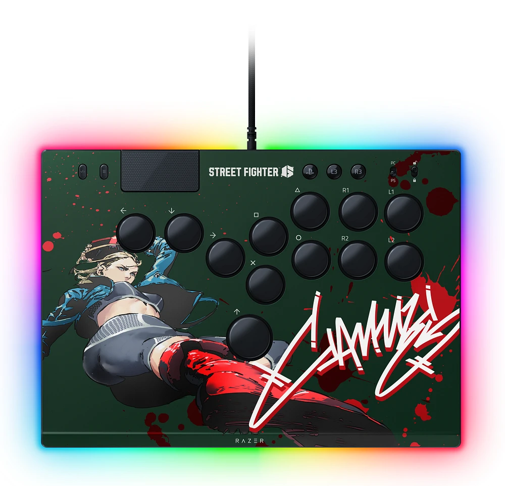 Razer Kitsune All-Button Optical Arcade Controller for PlayStation 5 and PC SF6 Cammy