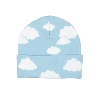 Kirby Jacquard Cloud Peek-a-Boo Knit Hat