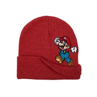 Super Mario Embroidered Peekaboo Knit Hat