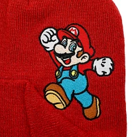 Super Mario Embroidered Peekaboo Knit Hat