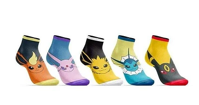 Pokemon Eevee Evolutions Juniors Unisex Ankle Socks 5-Pack