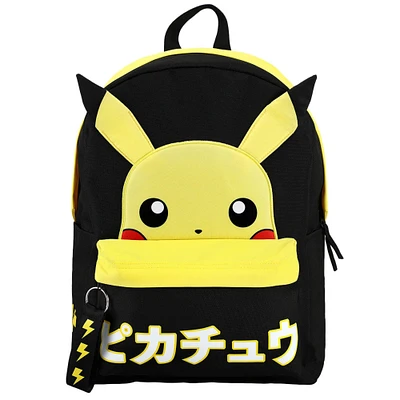 Pokemon Pikachu Anime Cartoon Adult Yellow and Black Polyester Tech Backpack