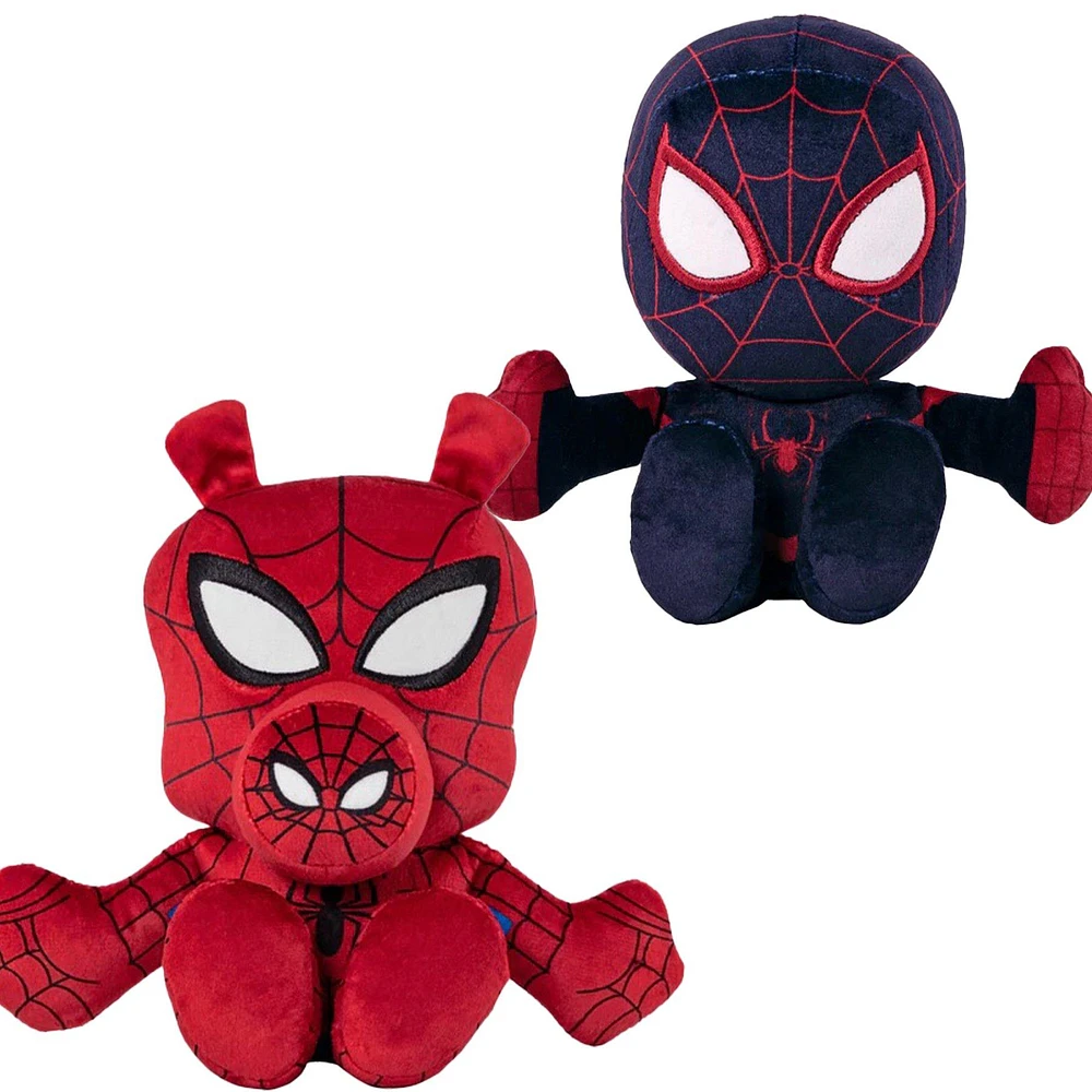 Bleacher Creatures Marvel Miles Morales and Spider-Ham 8-in Kuricha Plushie Set