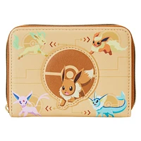 Loungefly Pokemon Eevee Eeveelutions Zip Around Bifold Wallet - GameStop Exclusive