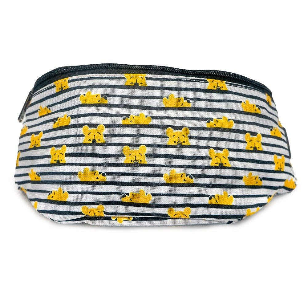 Buckle-Down Disney Winnie the Pooh Peeking Stripes Canvas Fanny Pack