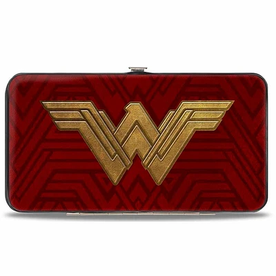 Buckle-Down DC Comics Wonder Woman 2017 Icon Tiara Star Red Vegan Leather Hinged Wallet