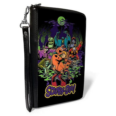 Buckle-Down Scooby Doo Shaggy Carrying Scooby with Monsters Vegan Leather Zip Around Wallet