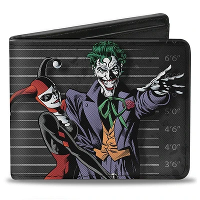 Buckle-Down DC Comics Harley Quinn Joker Vegan Leather Bifold Wallet
