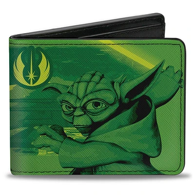 Buckle-Down Star Wars Yoda Vegan Leather Bifold Wallet
