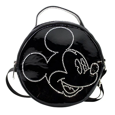 Buckle-Down Disney Mickey Mouse Polyurethane Round Crossbody Bag