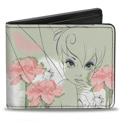 Buckle-Down Disney Tinker Bell Polyurethane Bifold Wallet