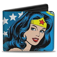Buckle-Down DC Comics Wonder Woman Stars Vegan Leather Bifold Wallet