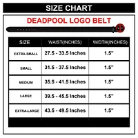 Buckle-Down Marvel Comics Deadpool Vegan Leather Cast Buckle Belt