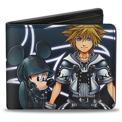 Buckle-Down Disney Kingdom Hearts II Organization 13 Mickey Final Form Sora Pose Men's Vegan Leather Bifold Wallet