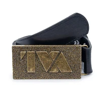 Buckle-Down Marvel Loki TVA Time Variance Authority Black Vegan Leather Belt