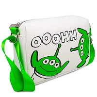 Buckle-Down Disney Toy Story Alien Faces Ooohh Pose White Vegan Leather Crossbody Bag