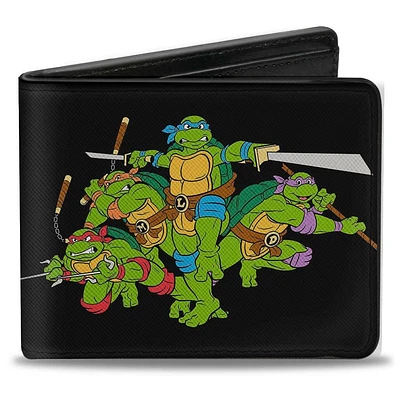Buckle-Down Nickelodeon Teenage Mutant Ninja Turtles World Tour 84 Vegan Leather Bifold Wallet