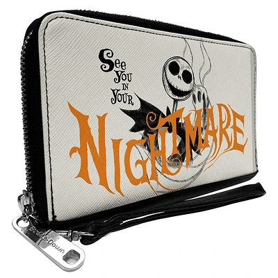 Buckle-Down Disney Nightmare Before Christmas Jack See You In Your Nightmare Vegan Leather Zipper Wallet