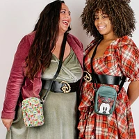 Buckle-Down Disney The Sensational Six Holiday Poses and Gift Boxes Vegan Leather Crossbody Bag